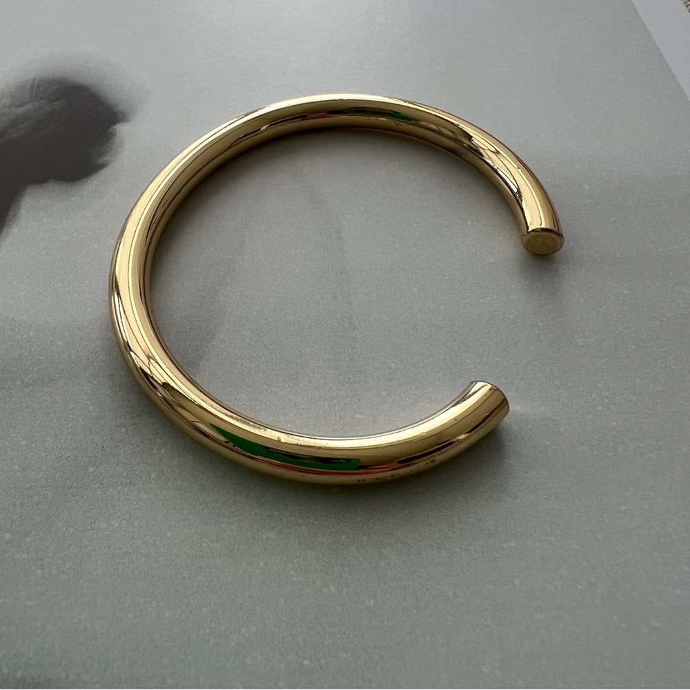 J.CREW Classic Gold Open Cuff Bracelet - Picture 2 of 3